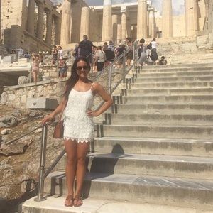 Miami-Eyelet white romper